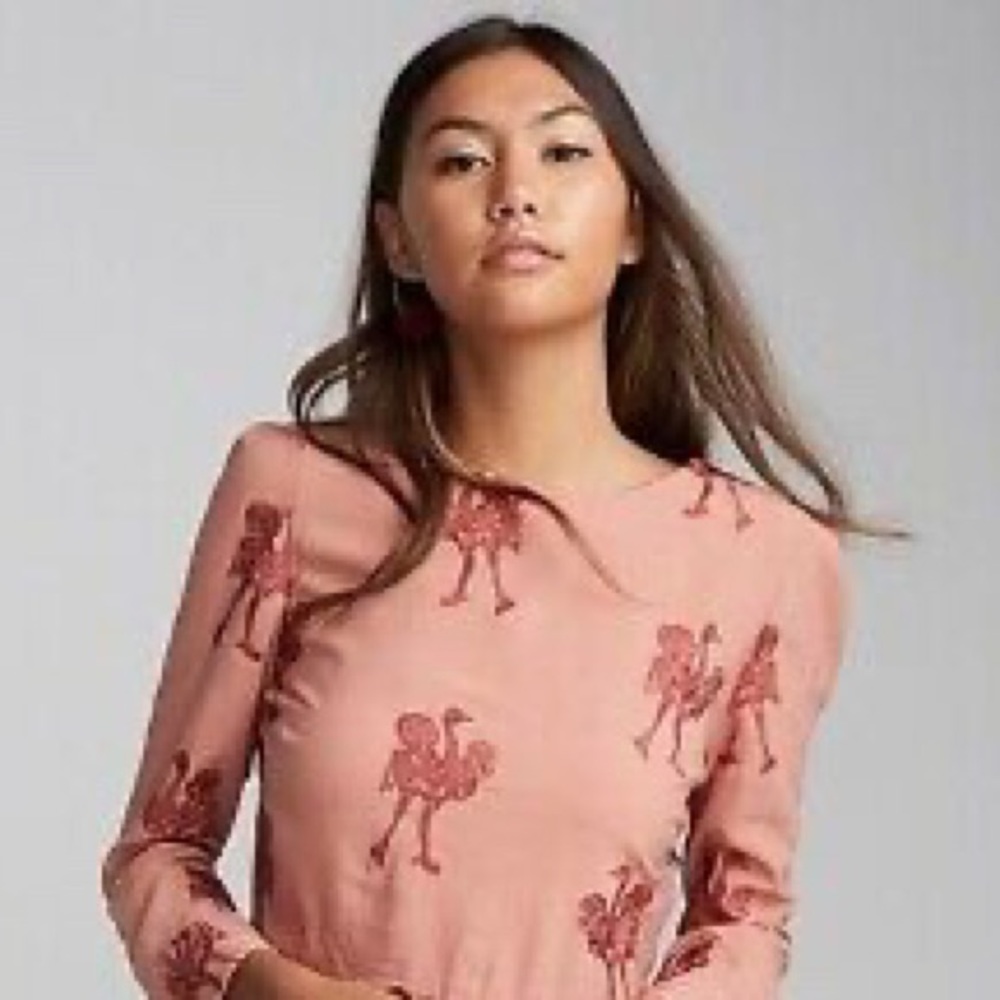 Peps loves ostrich Print Long Sleeve Top